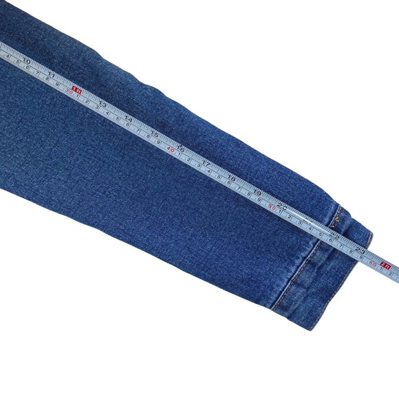 Denim Jacket Womens Small Sherpa Lined Trucker Distressed Fur Collar Cotton Poly - Picture 9 of 15